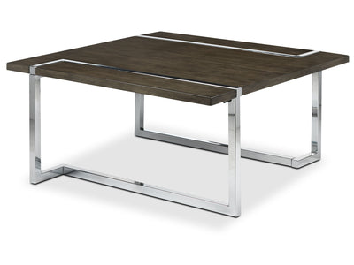 Kieran Square Coffee Table - Charcoal and Chrome