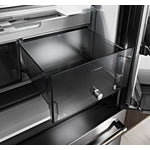 KitchenAid Black Stainless Steel Counter-Depth French Door Refrigerator (23.8 Cu. Ft.) - KRFC704FBS