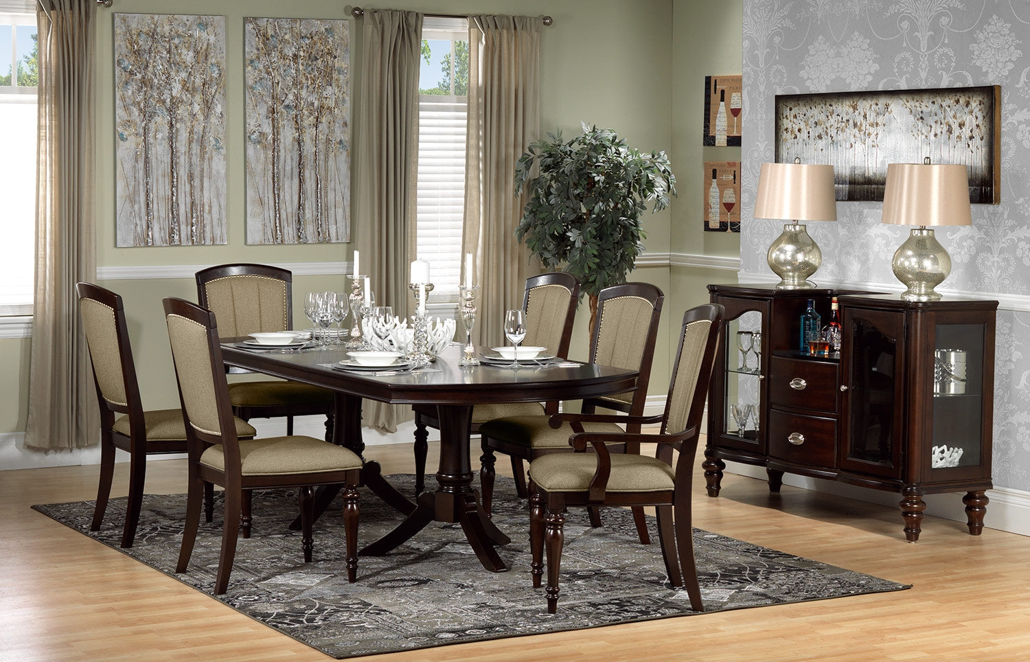 Thoreaux Arm Chair - Dark Cherry
