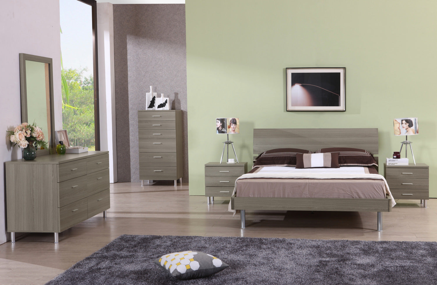 Bellmar 6-Piece King Bedroom Set - Grey