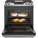 GE Premium Stainless Steel Appearance Slide-In Gas Range (5.4 Cu. Ft.) - JCGSS66SELSS