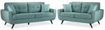 Julian Sofa and Loveseat Set - Teal