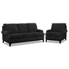 Crizia Sofa and Chair Set - Black