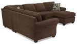 Althea 4-Piece Sectional with Right-Facing Chaise - Coffee