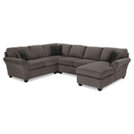 Althea 4-Piece Sectional with Right-Facing Chaise - Charcoal