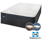 Sealy Narrative Cushion Firm King Mattress and Split Low-Profile Boxspring Set