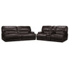 Dearborn Power Reclining Sofa and Reclining Loveseat w/ Console Set - Blackberry