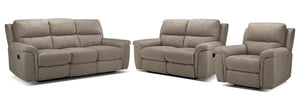 Roarke 3 Pc. Living Room Package - Silver Grey