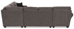 Althea 4-Piece Sectional with Left-Facing Chaise - Charcoal
