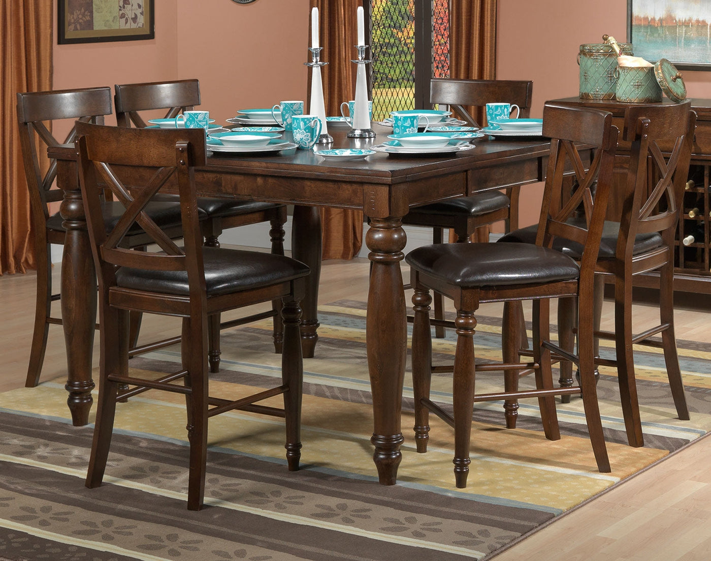 Kingstown Counter Height Dining Table - Chocolate