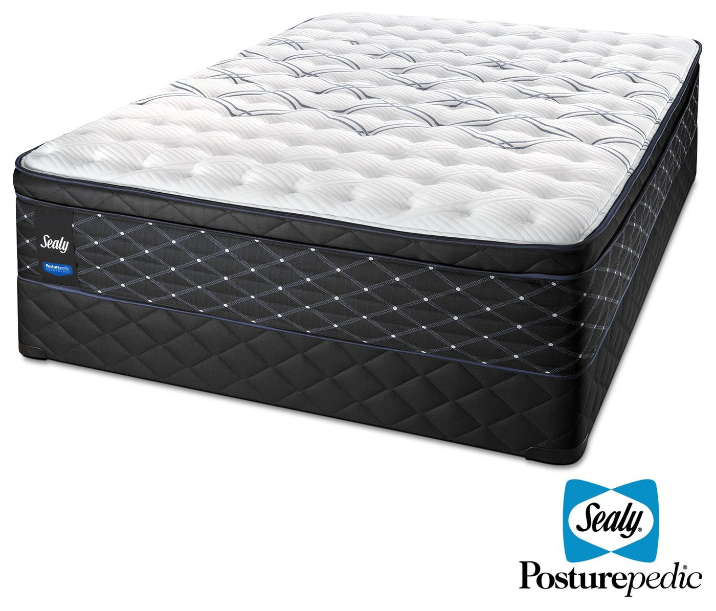 Sealy Entity Plush Queen Mattress and Boxspring Set
