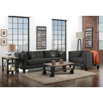 Astin Sofa and Loveseat Set - Dark Grey