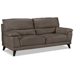 Braylon Leather Sofa and Loveseat Set - African Grey