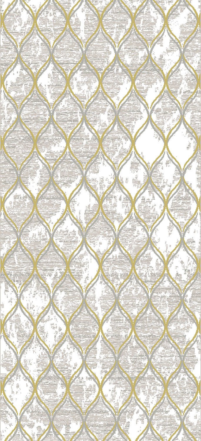 Trellis 5' x 8' Area Rug - Gold and Grey