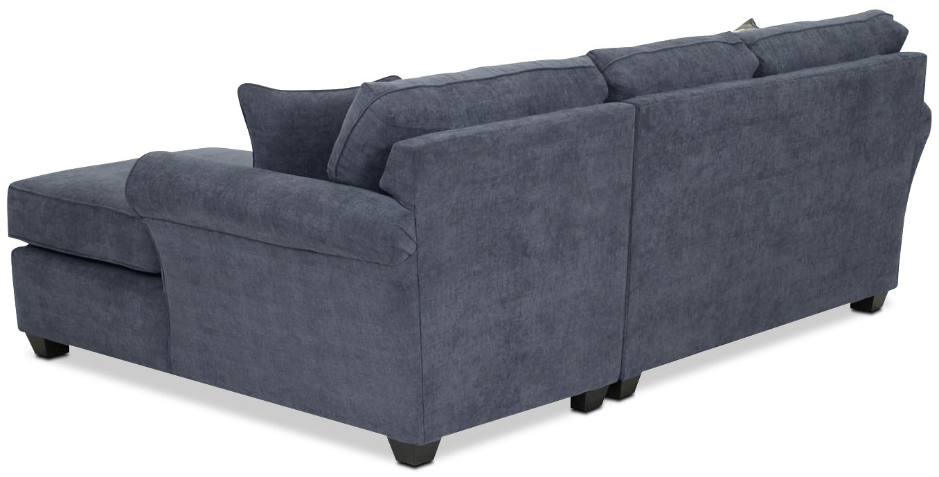 Althea 2-Piece Sectional with Right-Facing Chaise - Navy