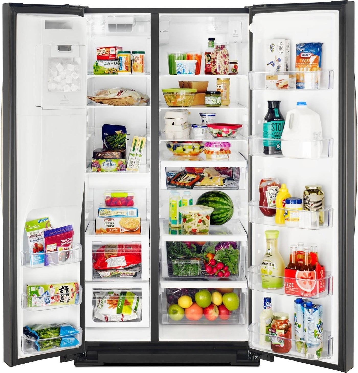 Whirlpool Black Stainless Steel Side-by-Side Refrigerator (28 Cu. Ft.) - WRS588FIHV