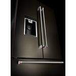 KitchenAid Black Stainless Steel Counter-Depth French Door Refrigerator (23.8 Cu. Ft.) - KRFC704FBS