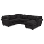 Althea 4-Piece Sectional with Right-Facing Chaise - Black