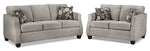 Agnes Sofa and Loveseat Set - Taupe