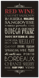 Red Wine Canvas Print (30" X 60")