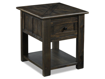 Gable End Table - Weathered Charcoal