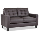 Kylie Leather Sofa, Loveseat and Chair and a Half Set - Coffee
