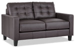 Kylie Leather Sofa, Loveseat and Chair and a Half Set - Coffee