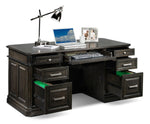 Copley 3-Piece Executive Desk - Deep Grey
