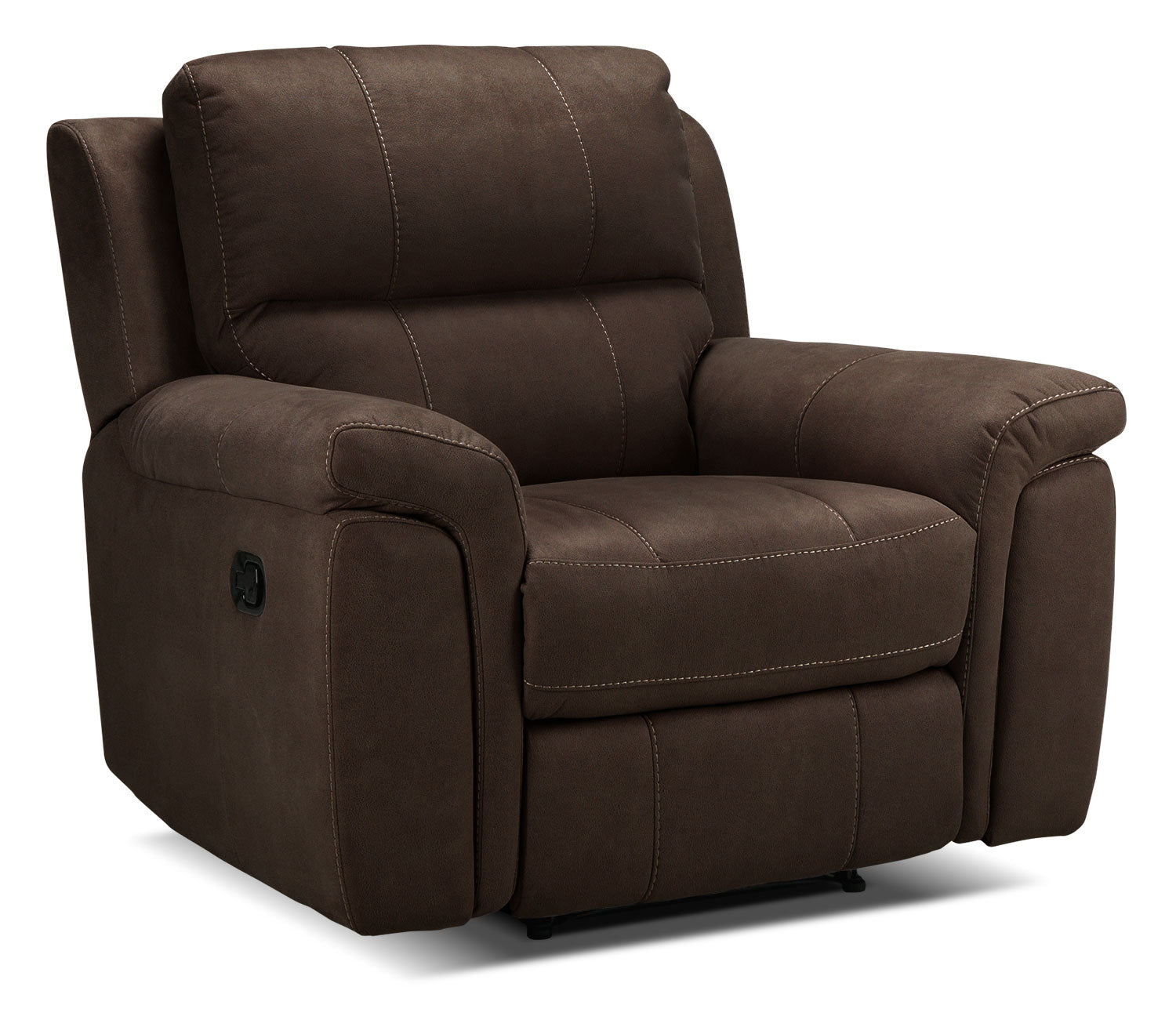 Roarke Reclining Sofa, Reclining Loveseat and Recliner Set - Walnut