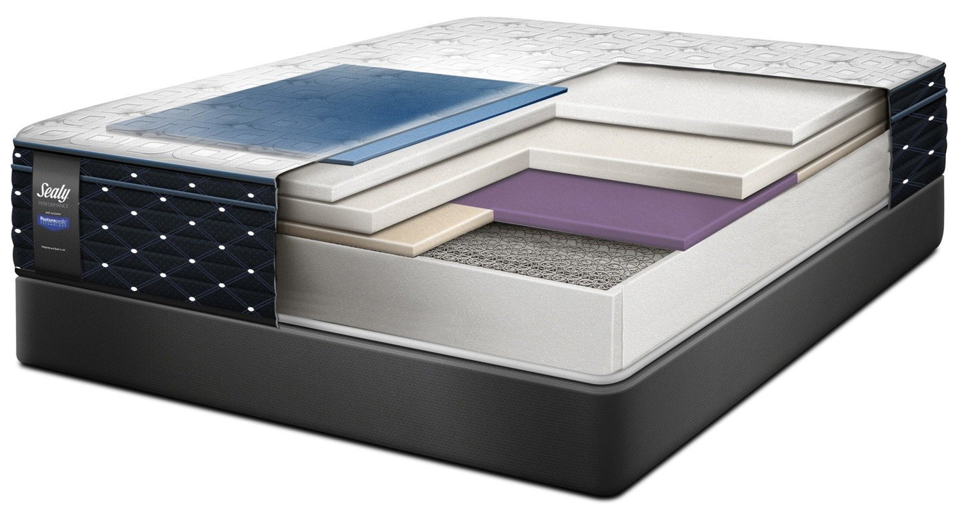 Sealy Familiar Plush Queen Mattress and Split Boxspring Set