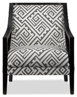 Rowena Accent Chair - White and Grey - Open-Box