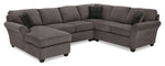 Althea 4-Piece Sectional with Left-Facing Chaise - Charcoal