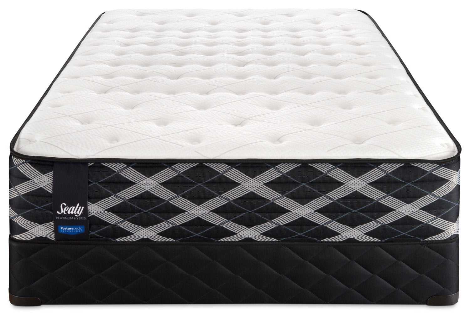 Sealy Thoughtful Hybrid Firm King Mattress and Split Low-Profile Boxspring Set