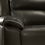 Holton 5-Piece Leather Sectional with Right-Facing Chaise - Charcoal Grey