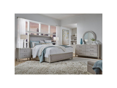 Reece 3-Piece Upholstered Queen Bed - Silver Grey