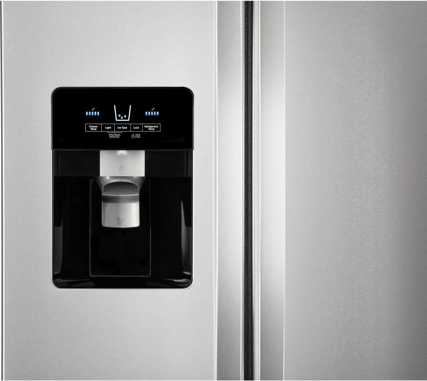 Whirlpool Monochromatic Stainless Steel Side-by-Side Refrigerator (21 Cu. Ft.) - WRS331SDHM