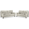Braylon Leather Sofa and Loveseat Set - Silver Grey
