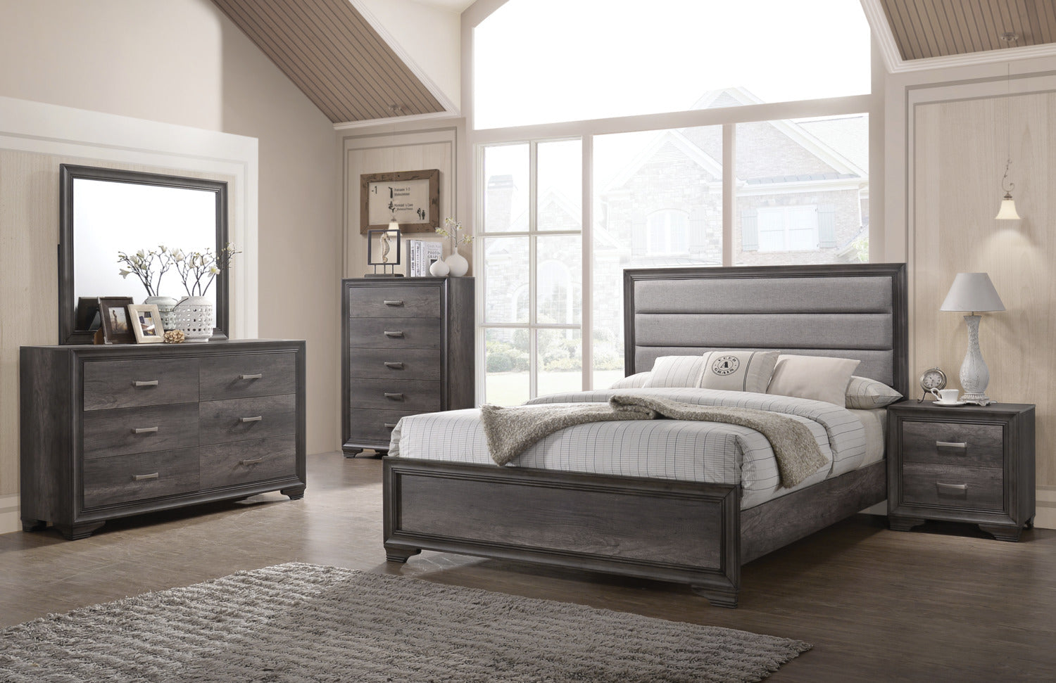 Sophie 6 Drawer Dresser - Weathered Grey