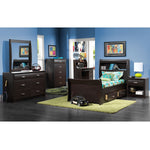 Rachel Twin Storage Bed - Chocolate
