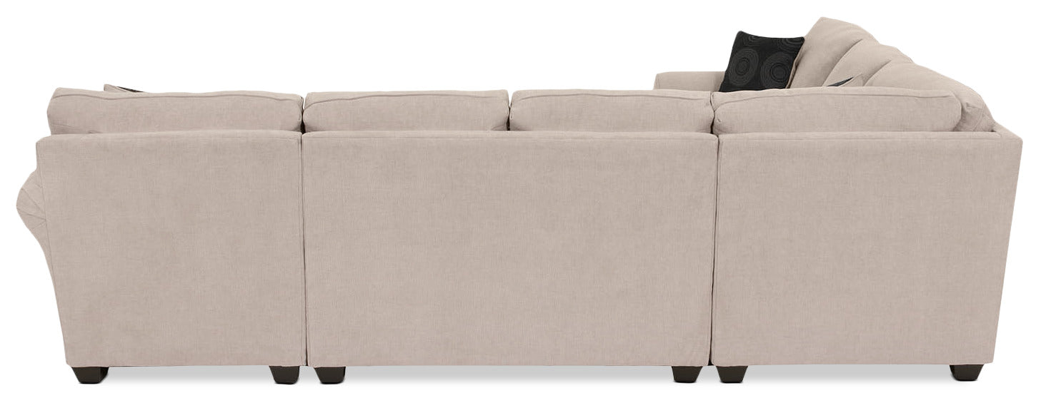 Althea 4-Piece Sectional with Right-Facing Chaise - Mocha