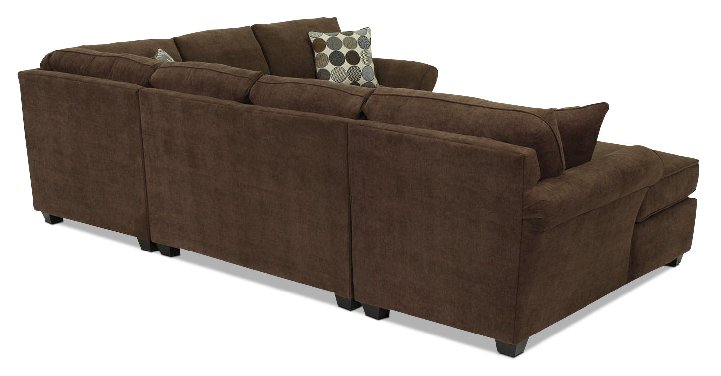 Althea 4-Piece Sectional with Left-Facing Chaise - Coffee