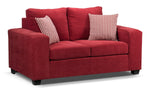 Fava 2 Pc. Living Room Package w/Loveseat - Red