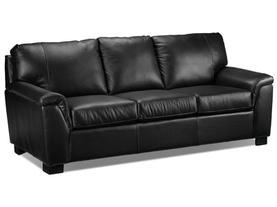 Reynolds Leather Sofa - Black