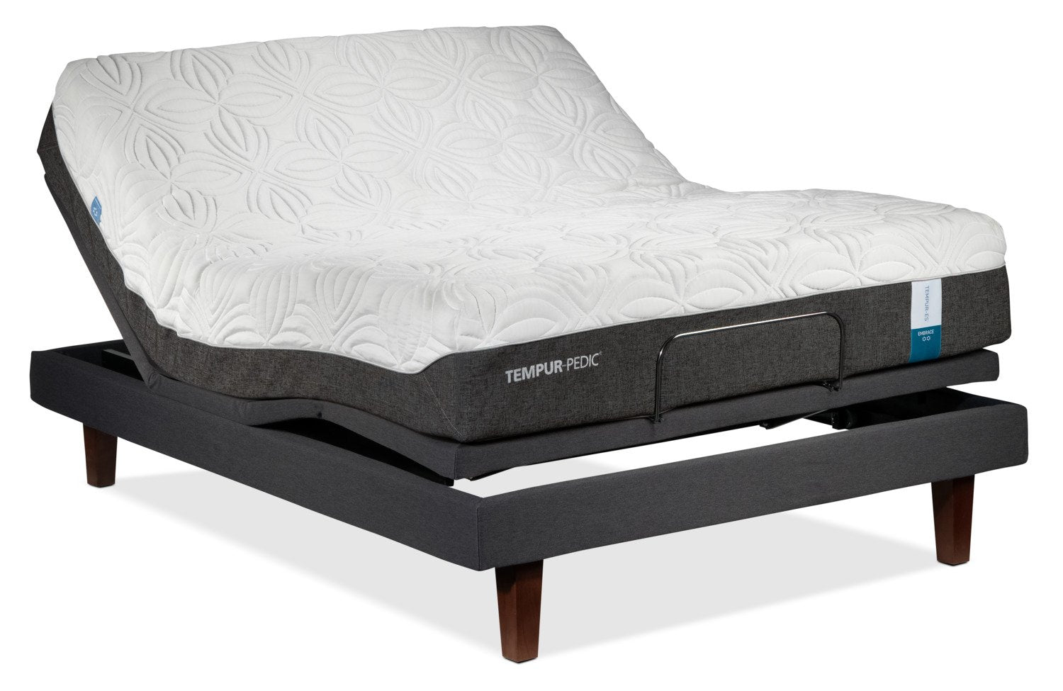 Tempur-Pedic Embrace 2.0 Plush King Mattress and Split Complete Adjustable Base Set