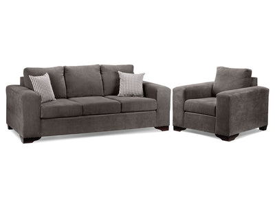 Fava 2 Pc. Living Room Package W/ Chair - Grey