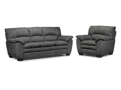 Kelleher Sofa and Chair - Charcoal