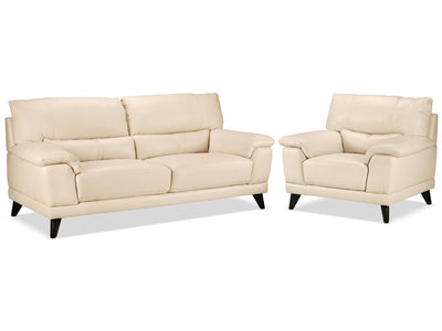Braylon Sofa and Chair Set - Bisque