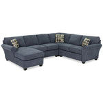 Althea 4-Piece Sectional with Left-Facing Chaise - Navy