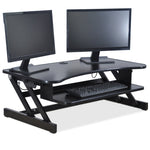 Rocelco Deluxe Adjustable Desk Riser - Black