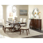 Rosario 7-Piece Dining Room Set - Cherry and Beige